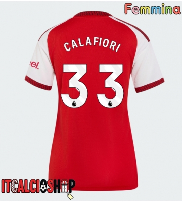 Arsenal Riccardo Calafiori #33 Prima Maglia Femmina 2026-27 Manica Corta